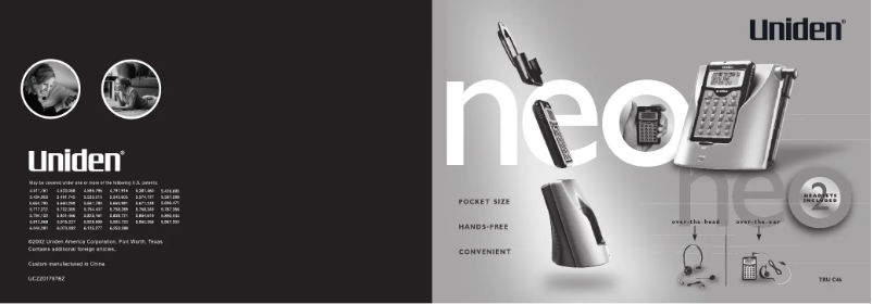 First page image of the manual for TRU C46