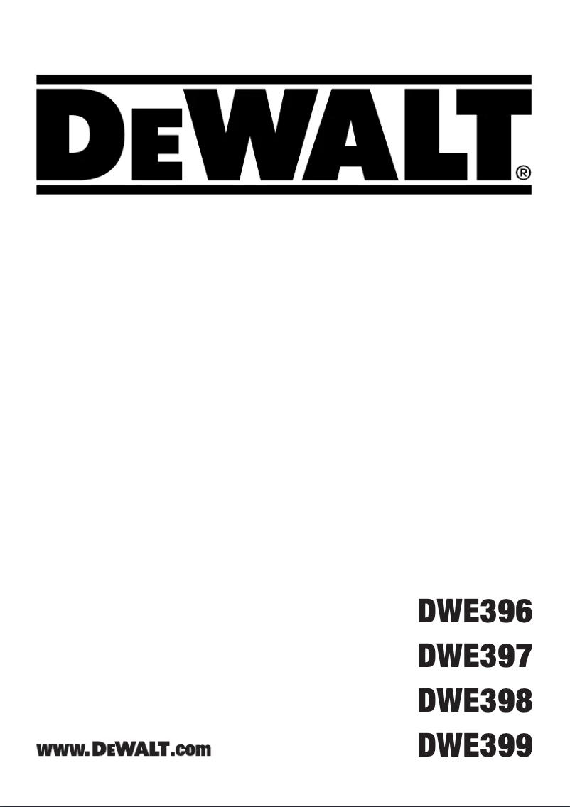 First page image of the manual for DWE396