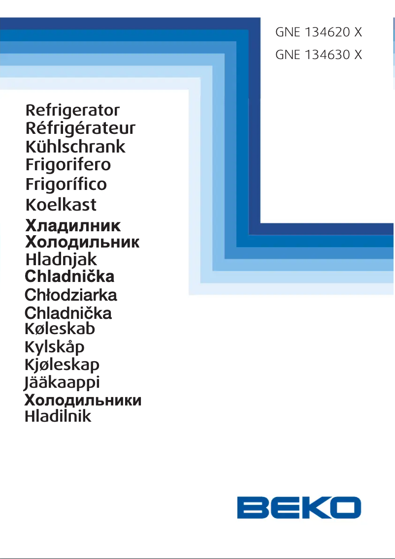 Page 1 of the manual User Manual Beko GNE 134630 X