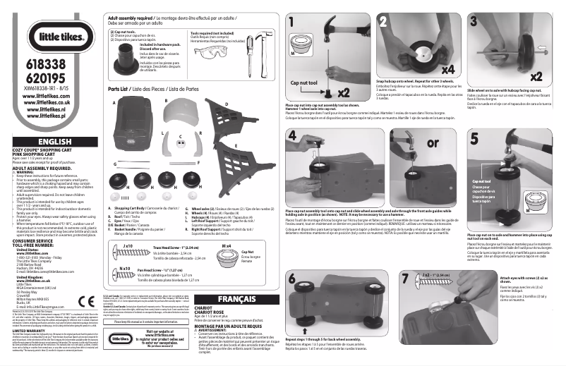 Image de la première page du manuel de l'appareil Cozy Coupe Shopping Cart