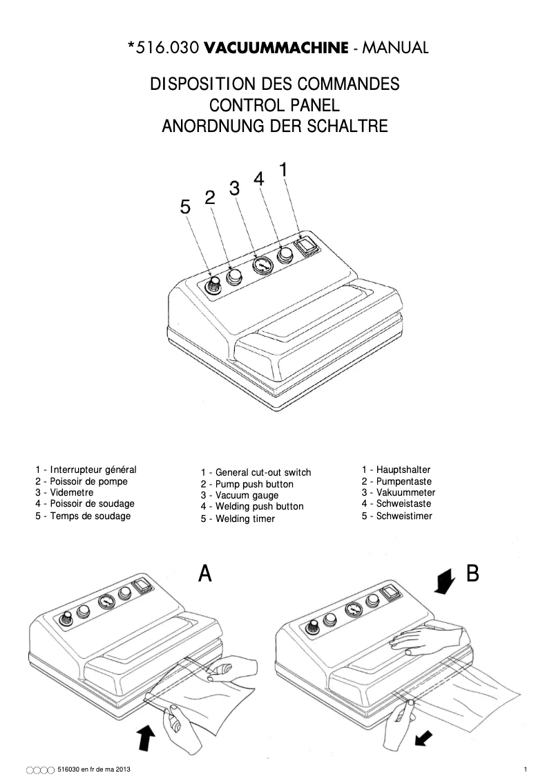 Page 1 of the manual User Manual Emga 516030