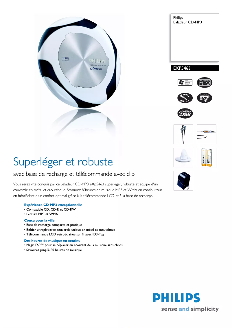 First page image of the manual for EXP5463