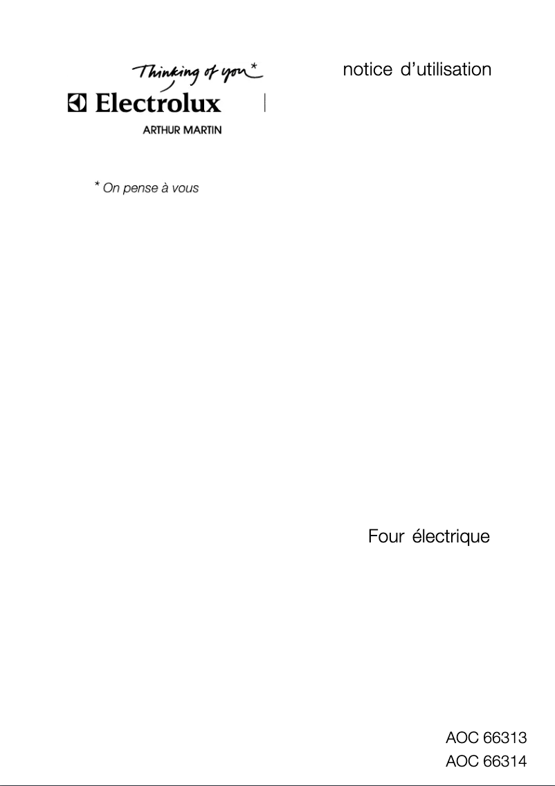 First page image of the manual for AOC 66314 X