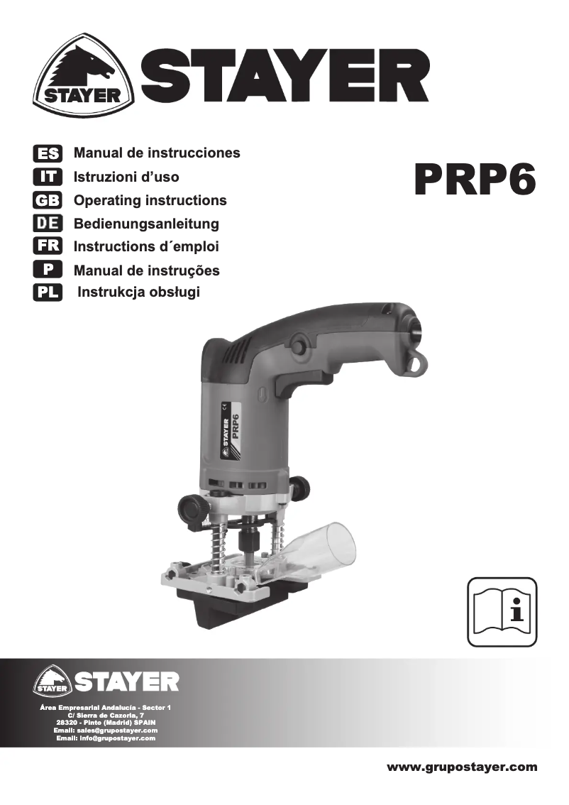 Page 1 of the manual User Manual Stayer PRP6