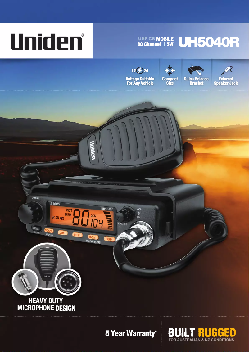 First page image of the manual for UH5040R