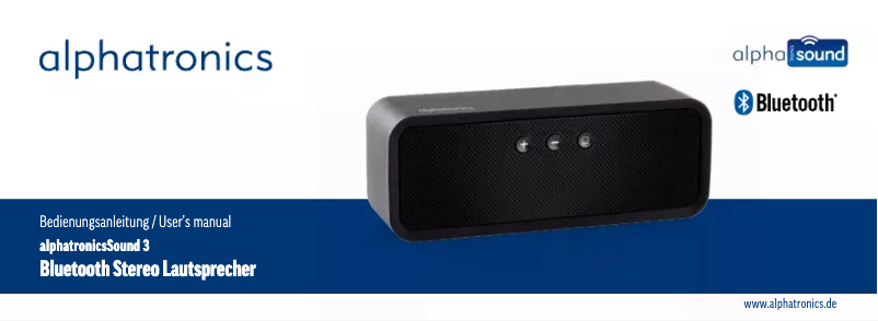 First page image of the manual for Sound 3