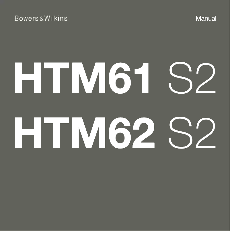 Page 1 de la notice Manuel utilisateur Bowers & Wilkins HTM62