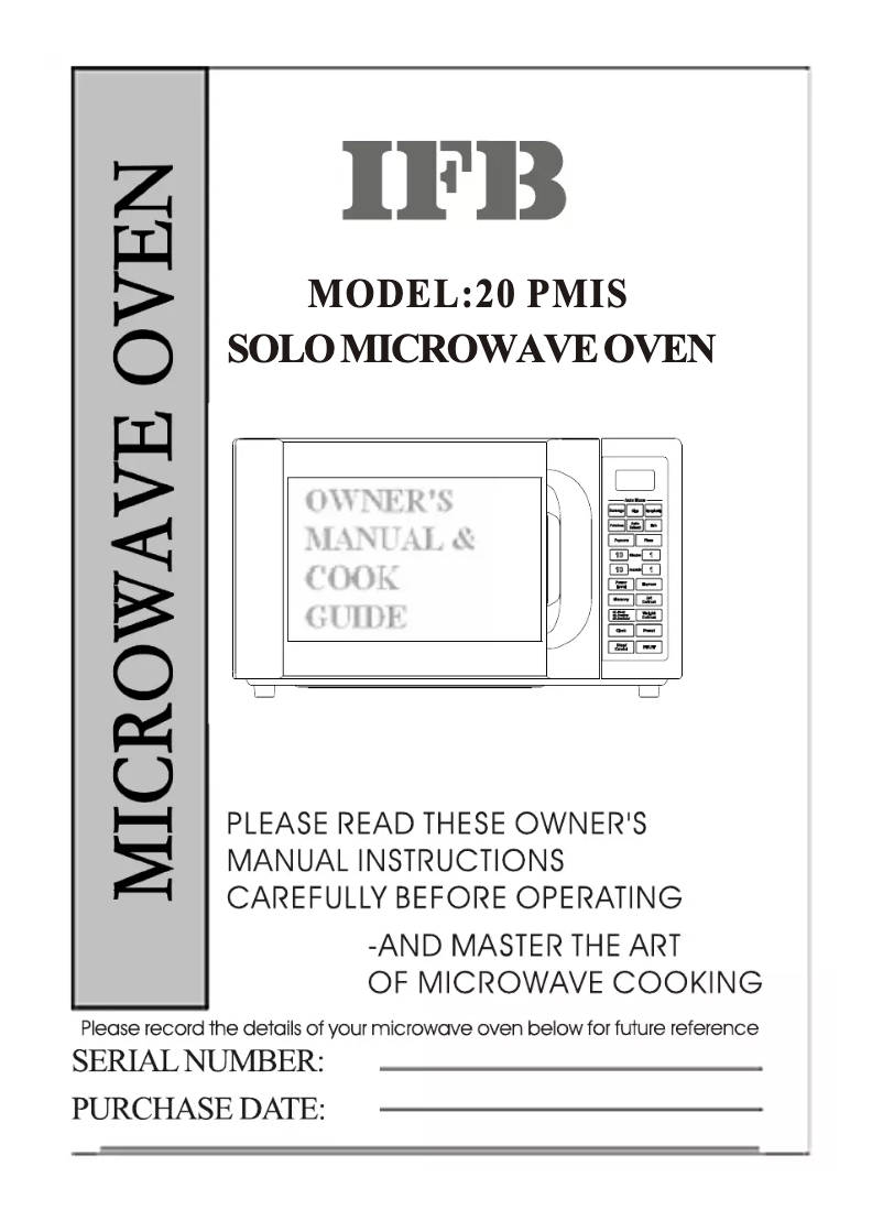 First page image of the manual for 20PMIS