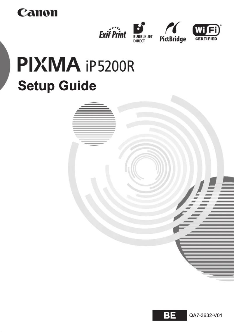 Page 1 of the manual User Manual Canon Pixma iP5200R