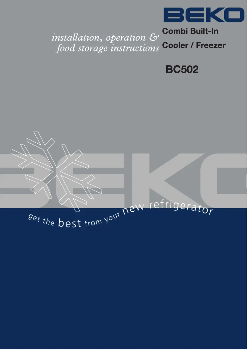 First page image of the manual for BC 502