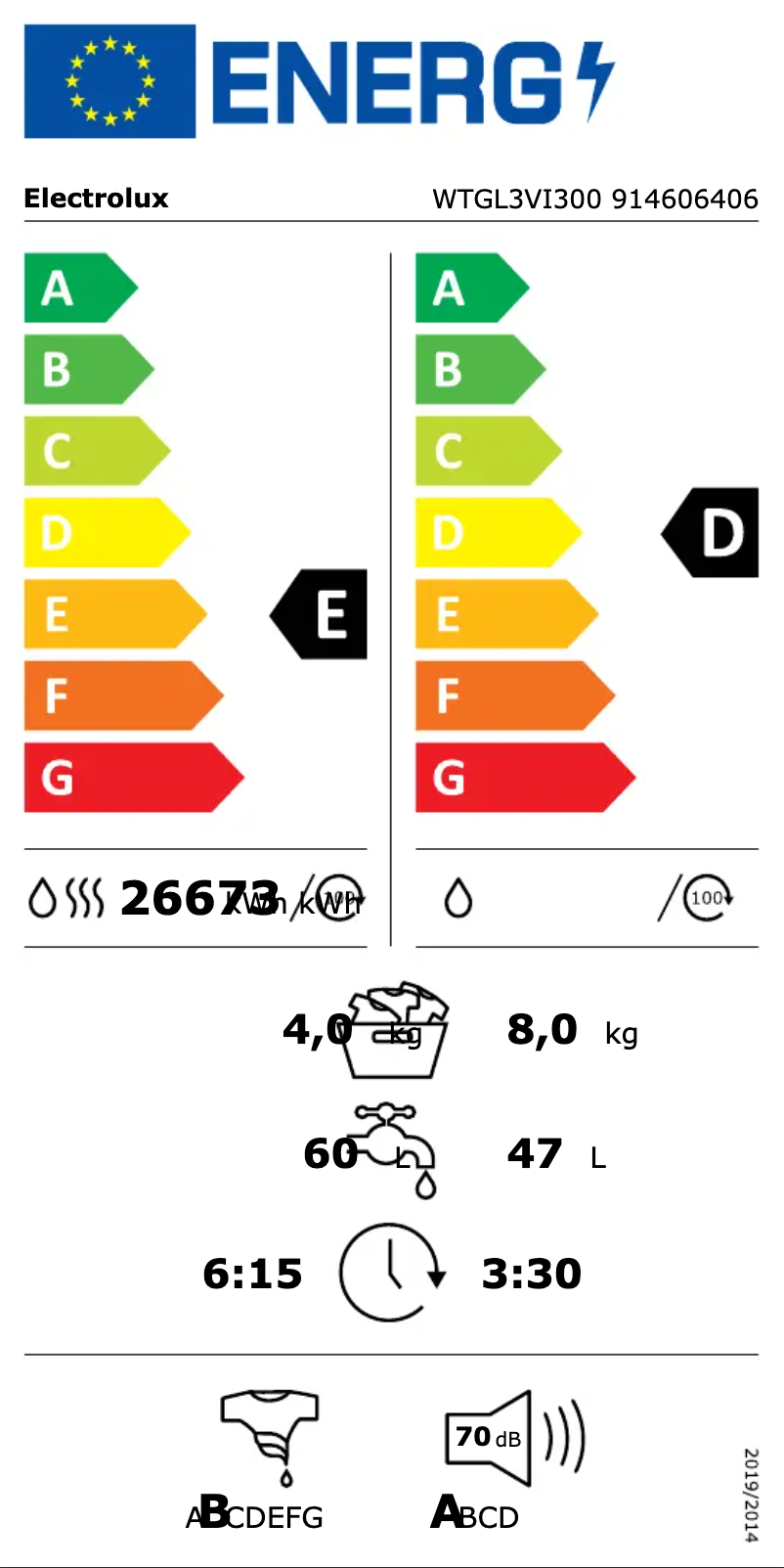 First page image of the manual for WTGL3VI300