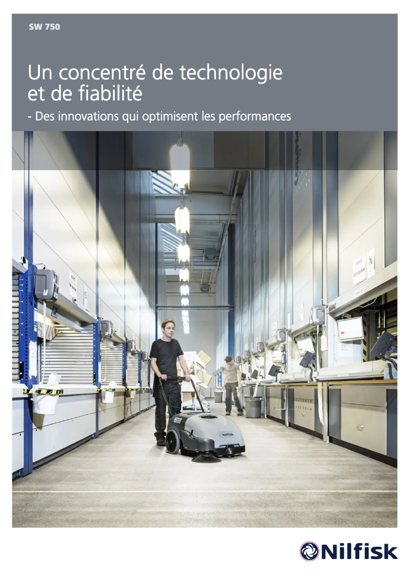 Page 1 of the manual Brochure Nilfisk SW750