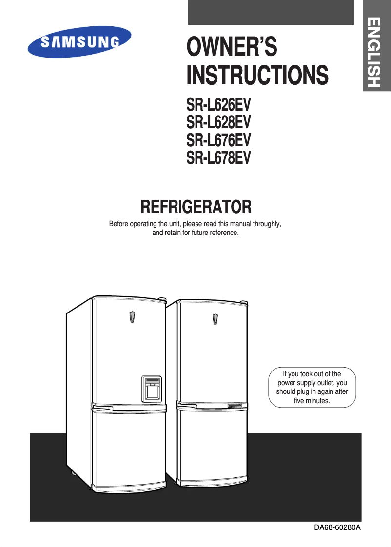 First page image of the manual for SR-L626EV