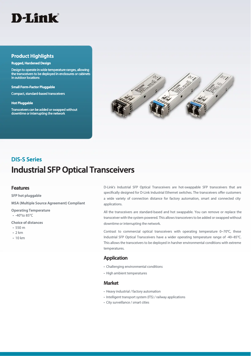 First page image of the manual for DIS-S301SX