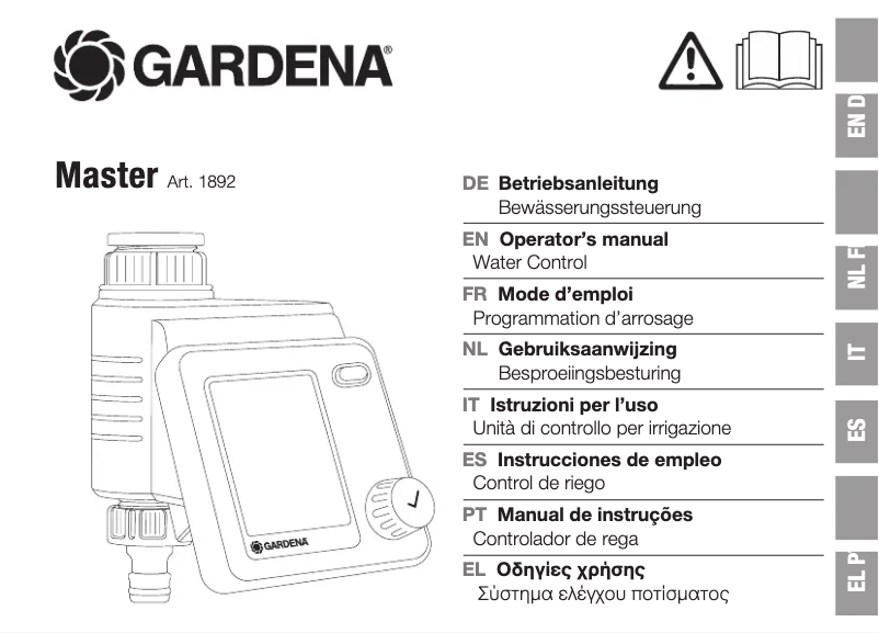 First page image of the manual for Master 1892