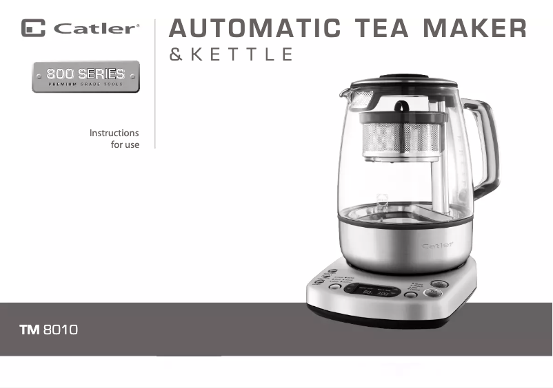 Page 1 of the manual User Manual Catler TM 8010