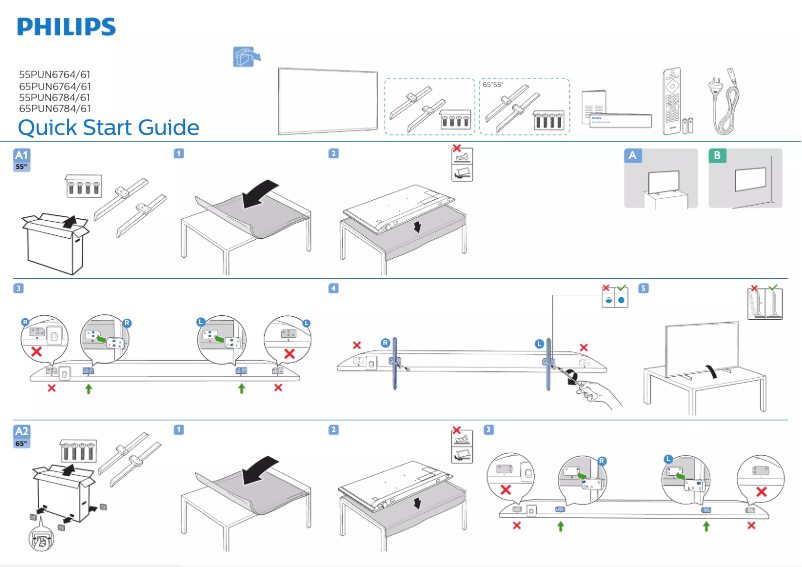 First page image of the manual for 55PUN6764