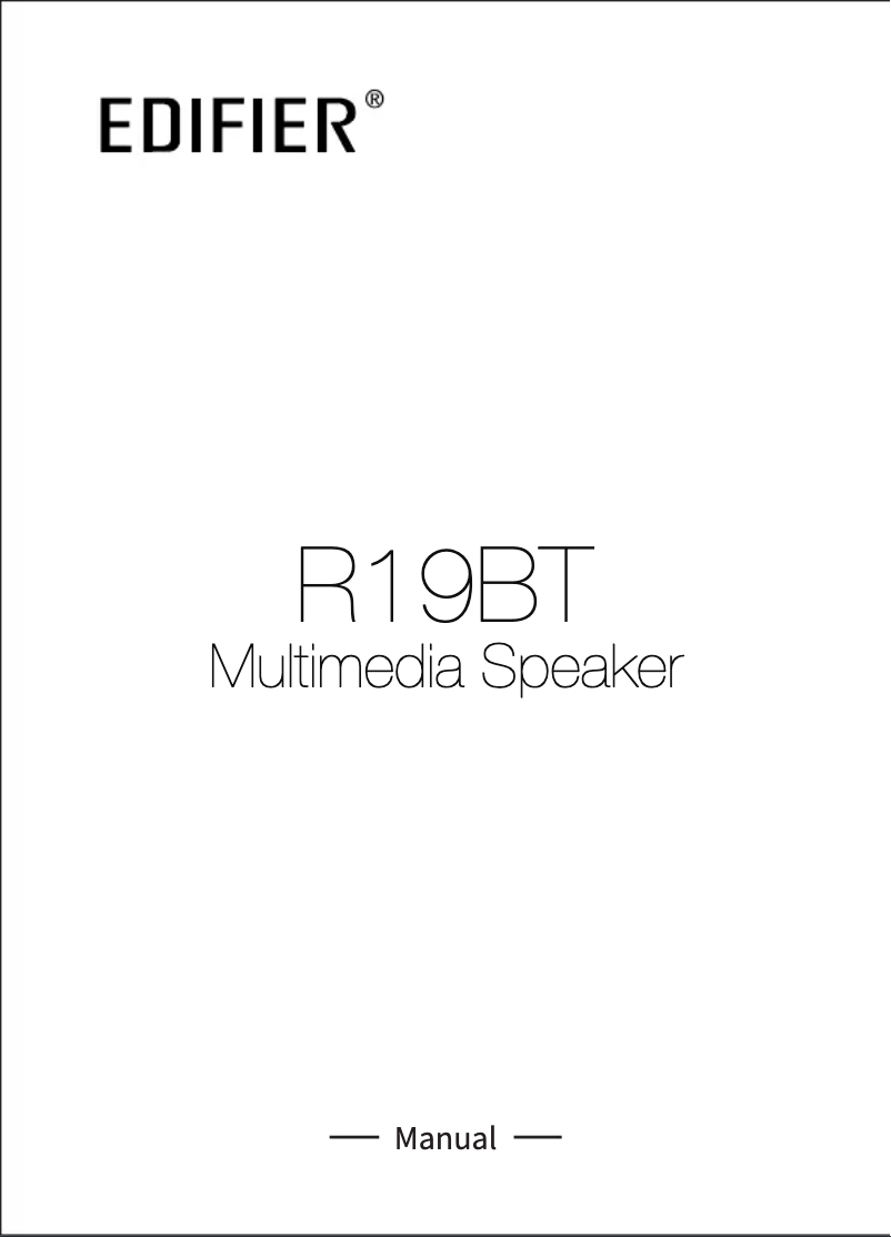 First page image of the manual for R19BT