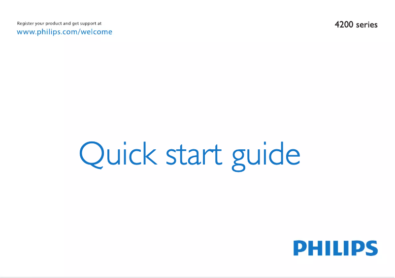 First page image of the manual for 32PFL4208D