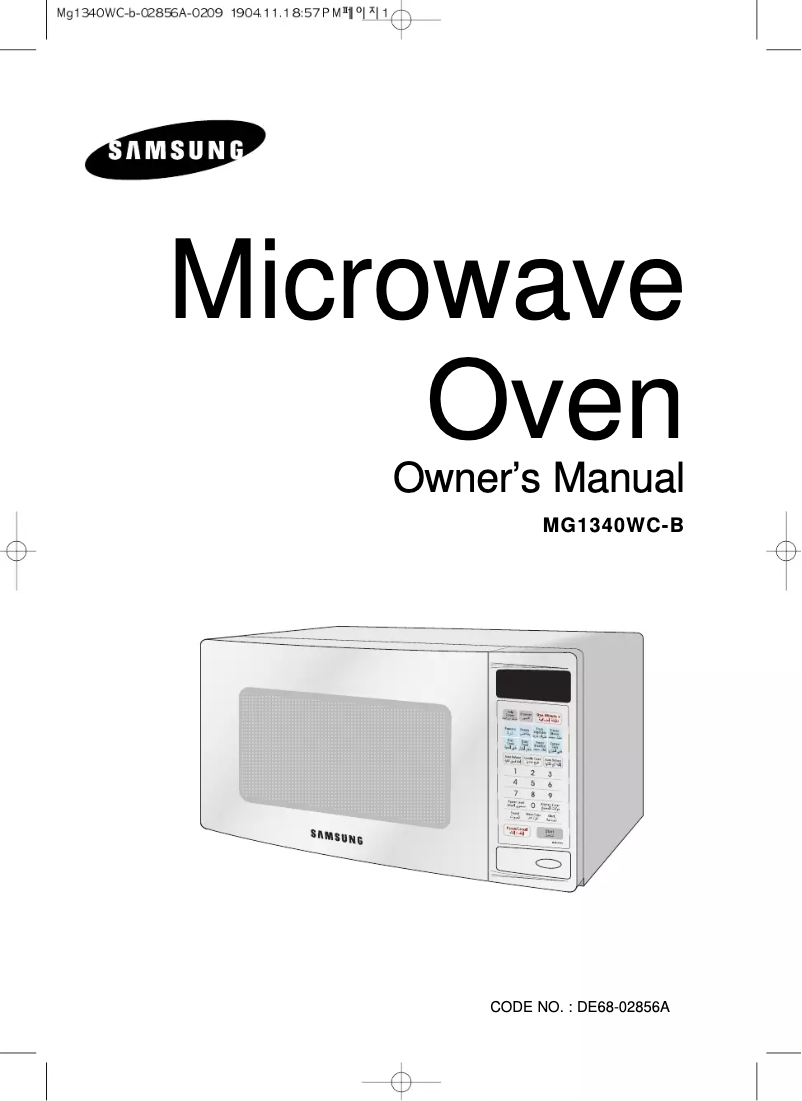 First page image of the manual for MG1340WC-B