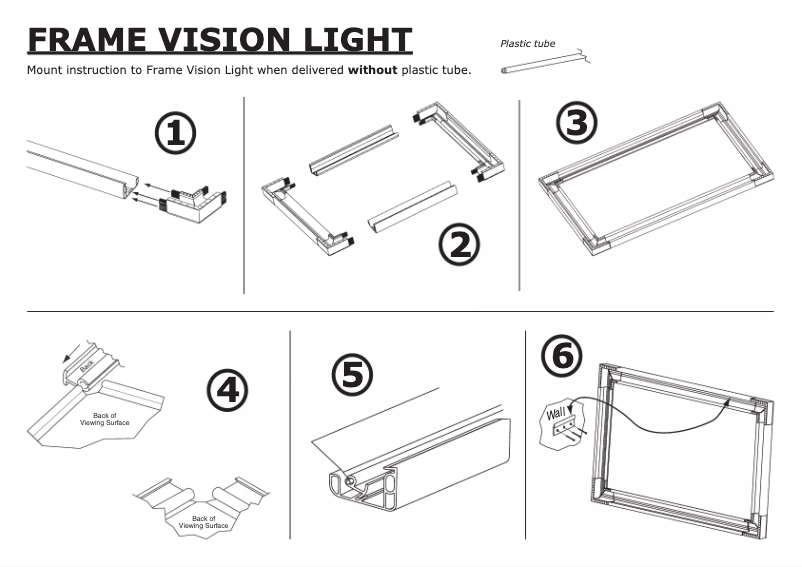Page 1 de la notice Manuel utilisateur Euroscreen Frame Vision Light