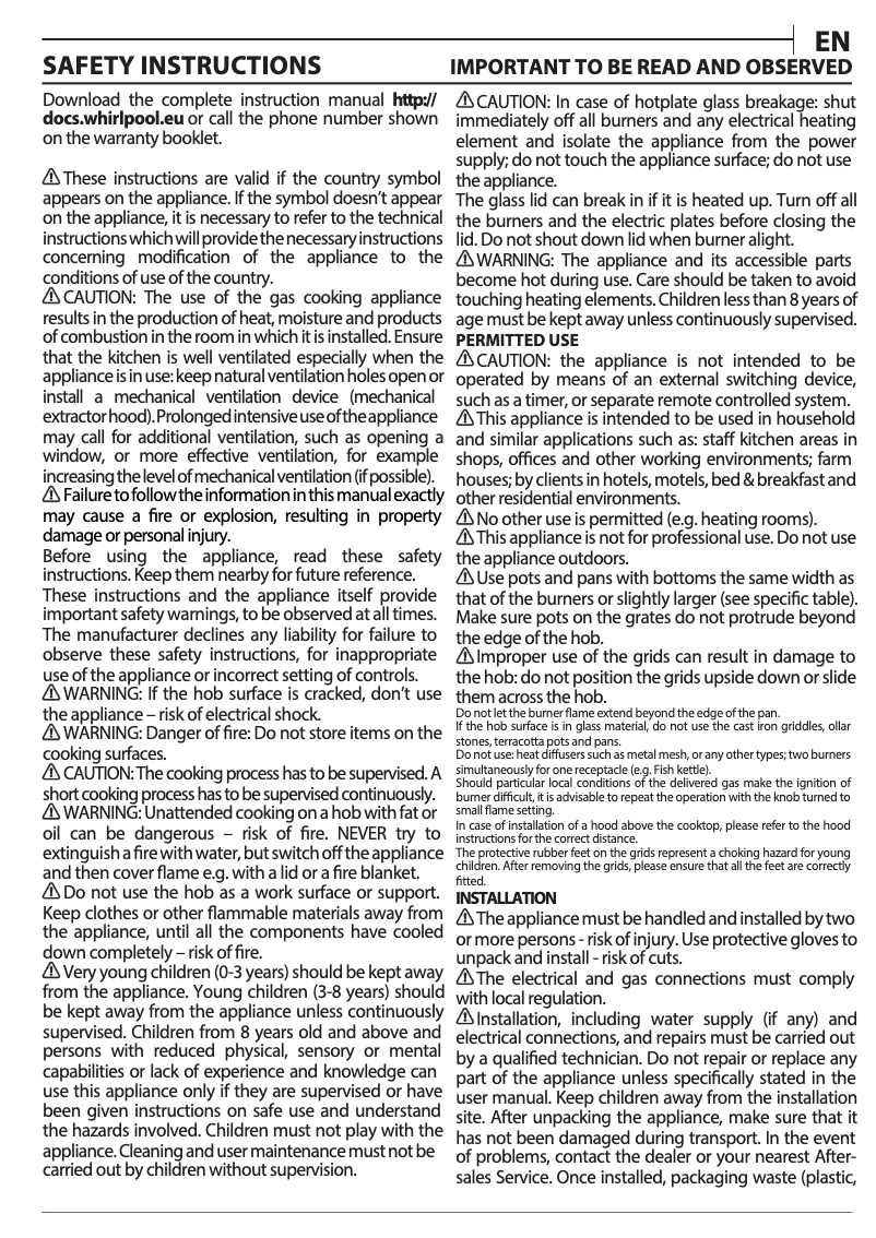 Image de la première page du manuel de l'appareil GOFL 629/WH