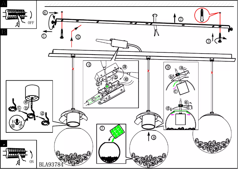 Page 1 of the manual User Manual Eglo Montefio 1