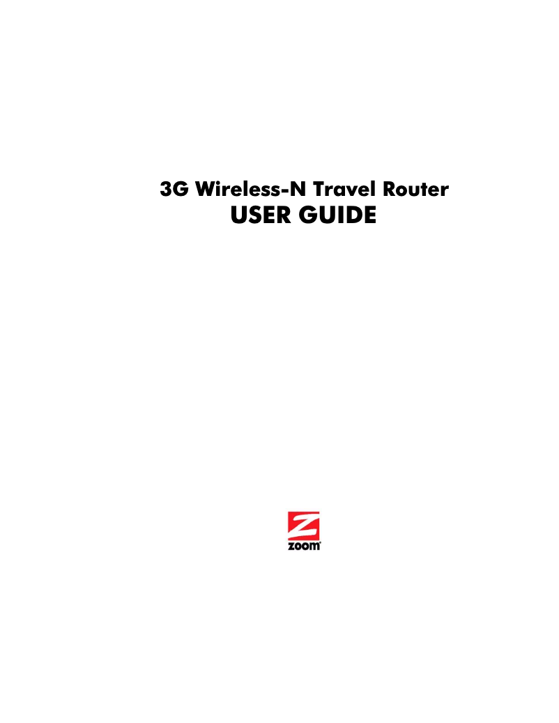 First page image of the manual for Travel Router