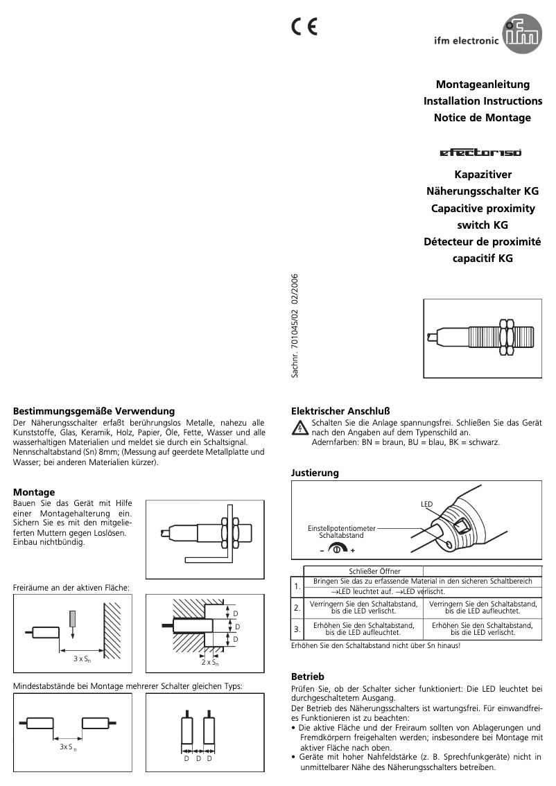 First page image of the manual for KG0002