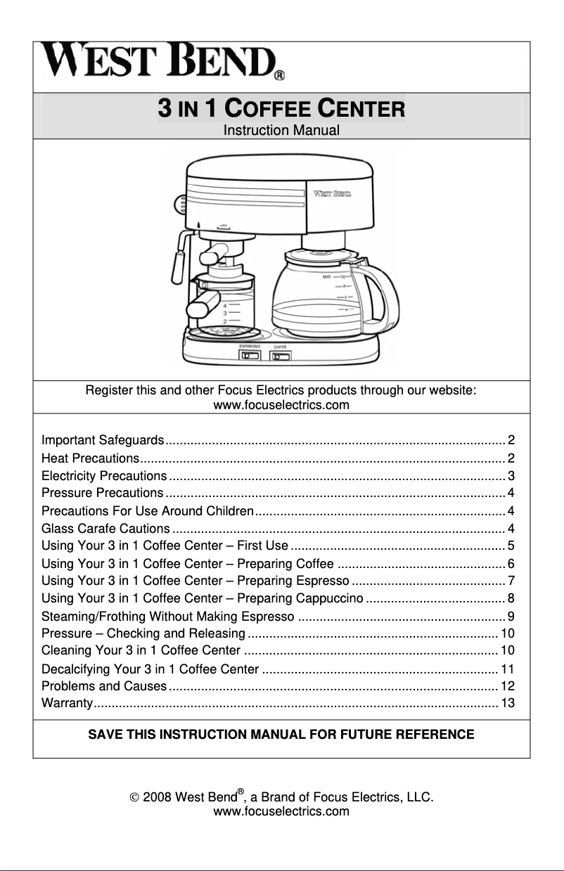 Image de la première page du manuel de l'appareil 55108