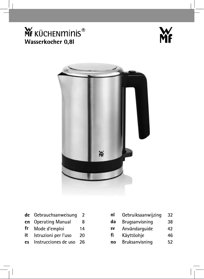 First page image of the manual for KITCHENminis 04.1314.0011