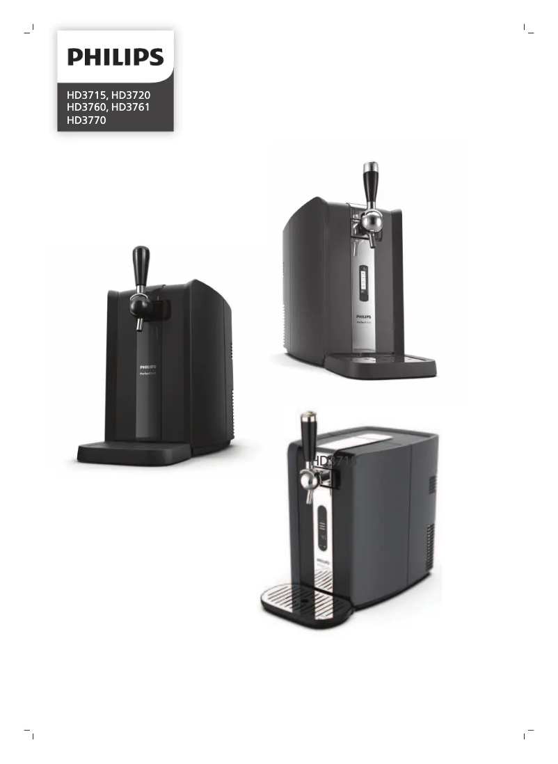 First page image of the manual for PerfectDraft HD3720