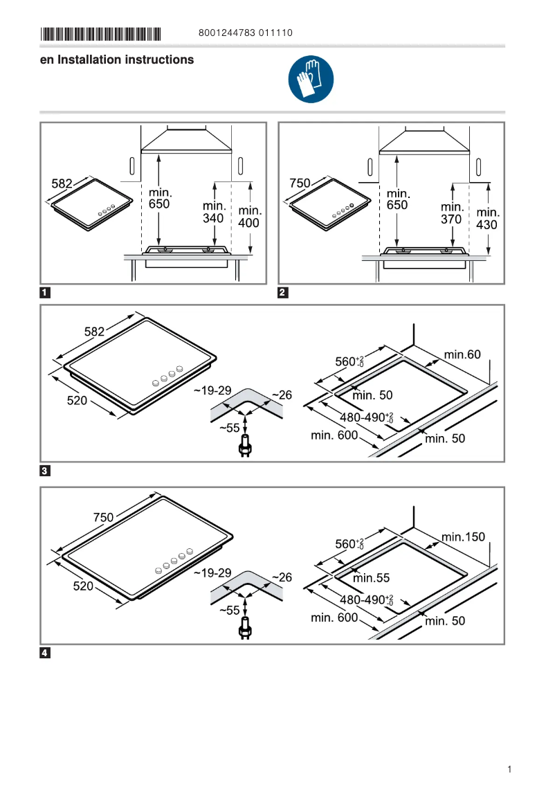 First page image of the manual for PGH6B5B62Z