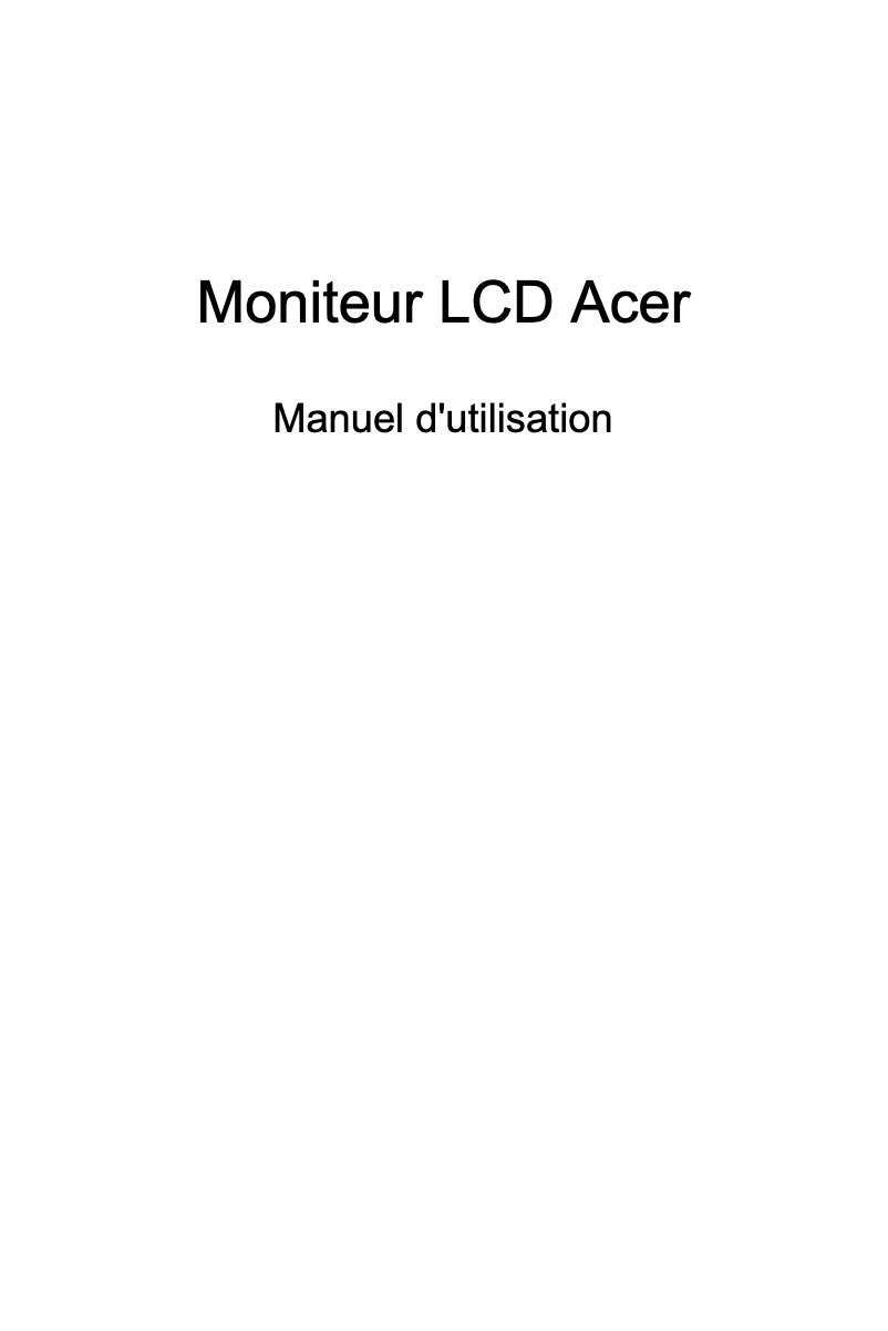 Page 1 of the manual User Manual Acer X34V3