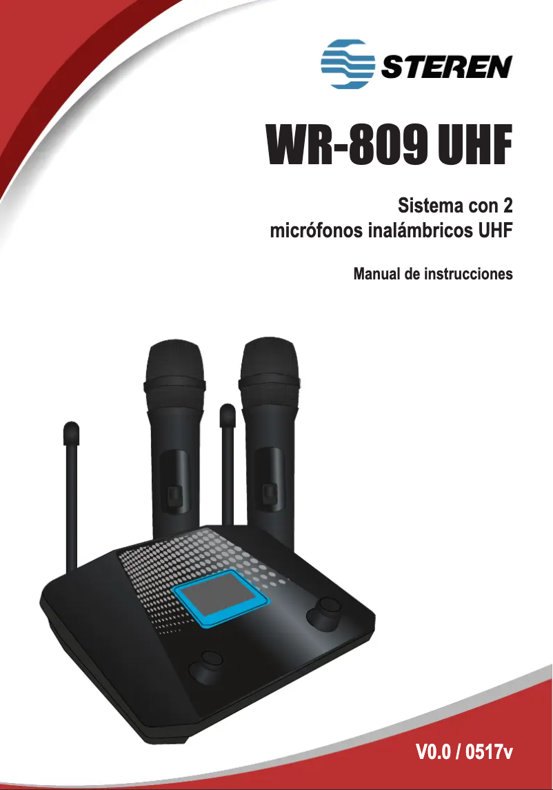 First page image of the manual for WR-809 UHF