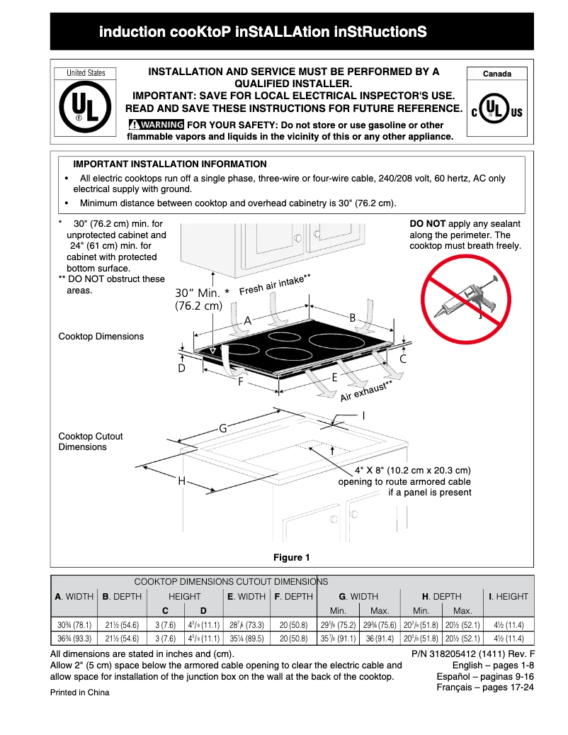 First page image of the manual for EW36IC60IS