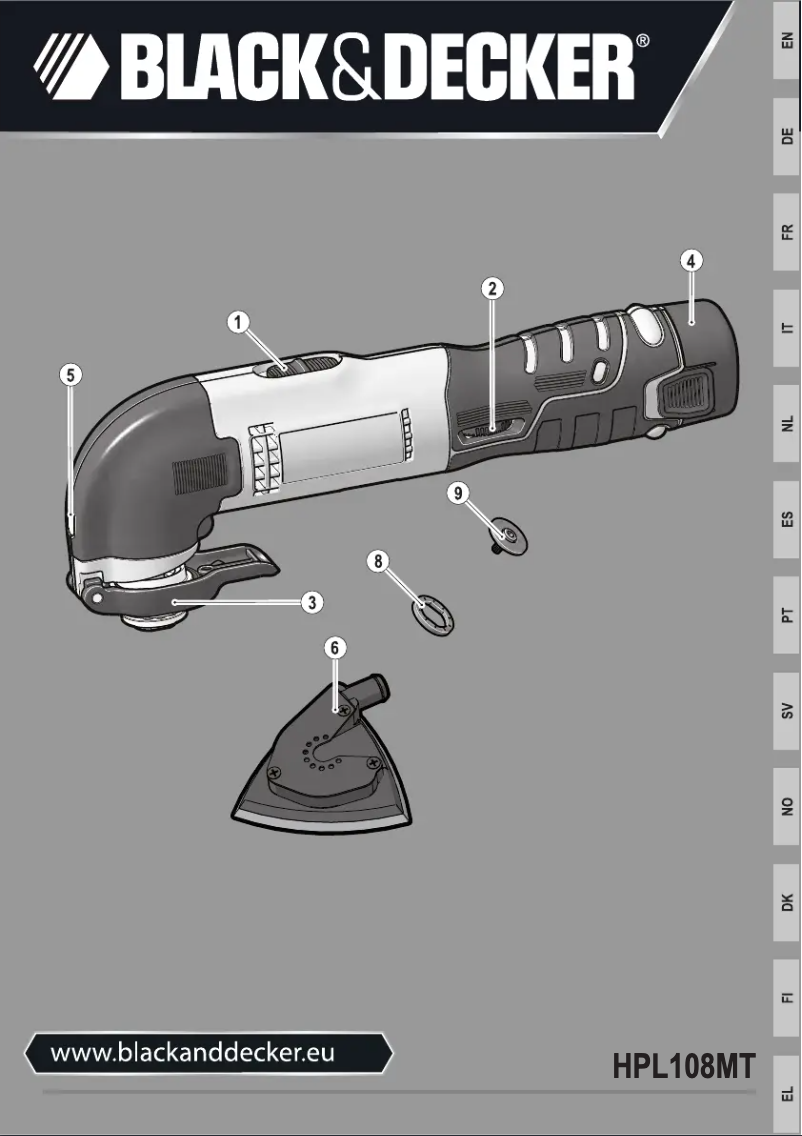 Page 1 of the manual User Manual Black & Decker HPL108