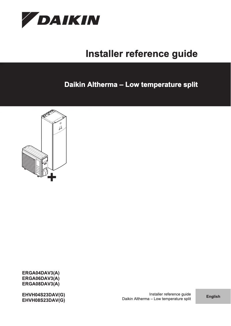 Page 1 of the manual User Manual Daikin Altherma 3 R