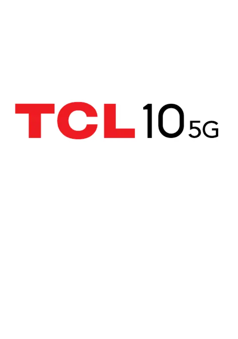 Page 1 of the manual User Manual TCL 10 5G
