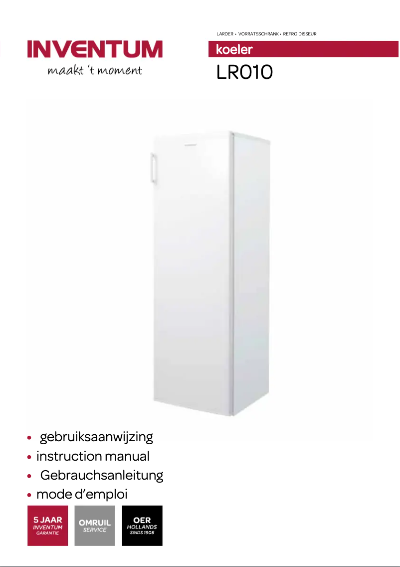 First page image of the manual for LR010