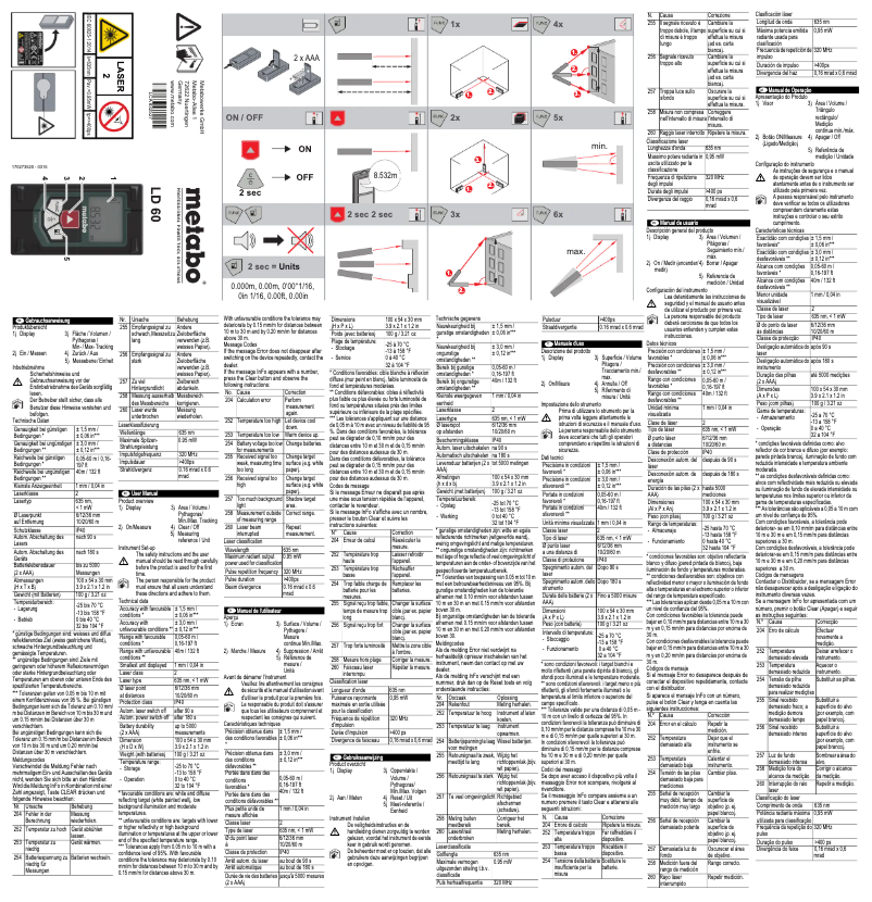 First page image of the manual for LD 60