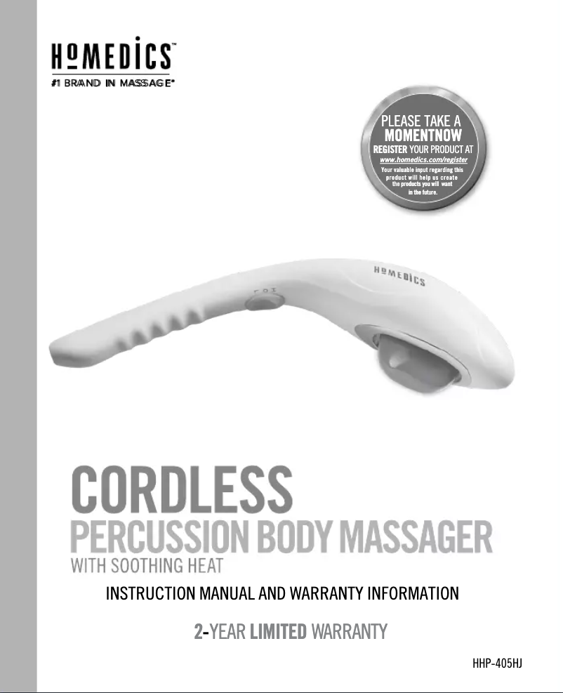 First page image of the manual for HHP-405HJ