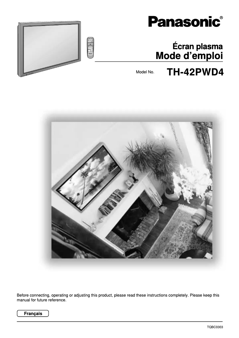 First page image of the manual for TH-42PWD4RY
