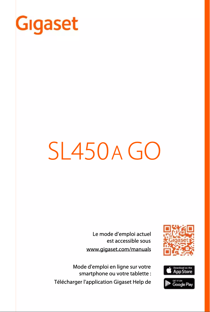 First page image of the manual for SL450A GO