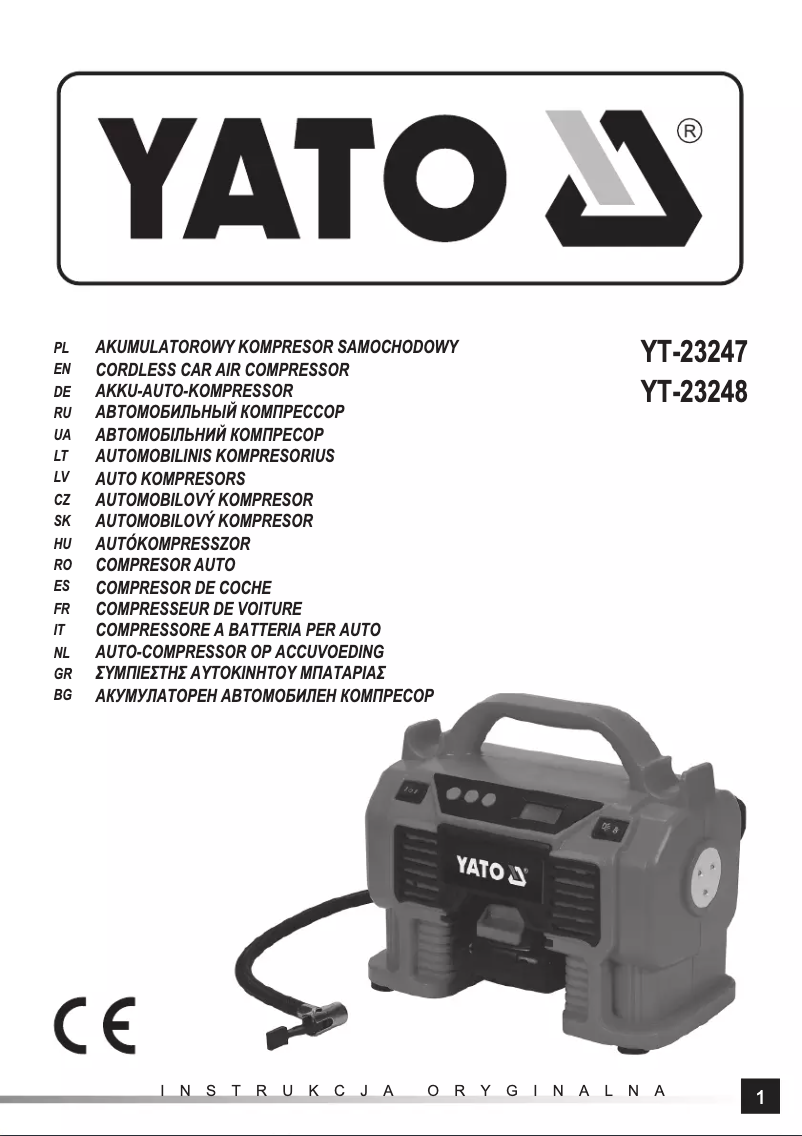 Page 1 of the manual User Manual Yato YT-23247