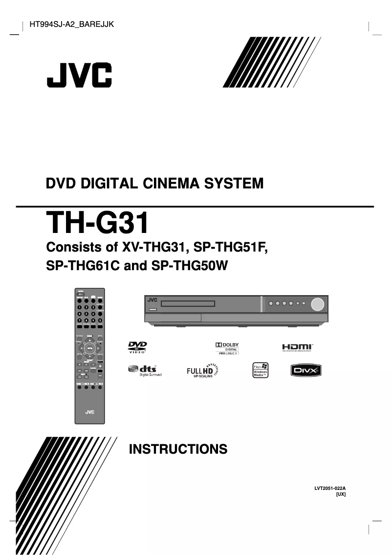First page image of the manual for TH-G31UX