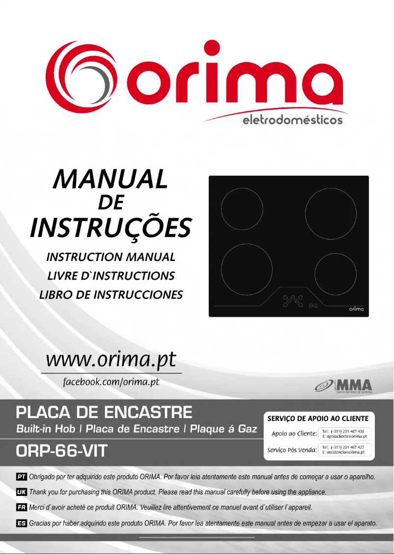 Page 1 of the manual User Manual Orima ORP-66-VIT
