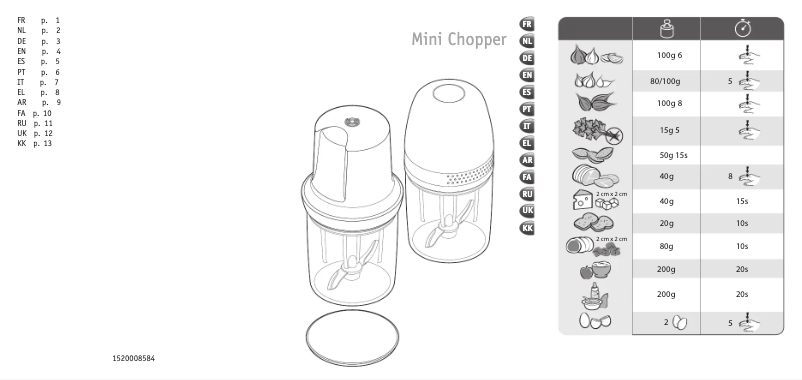 Page 1 of the manual User Manual Moulinex DJ300610