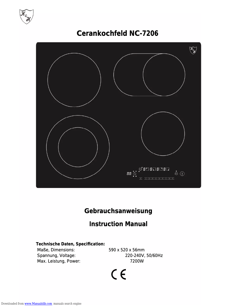 First page image of the manual for NC-7206