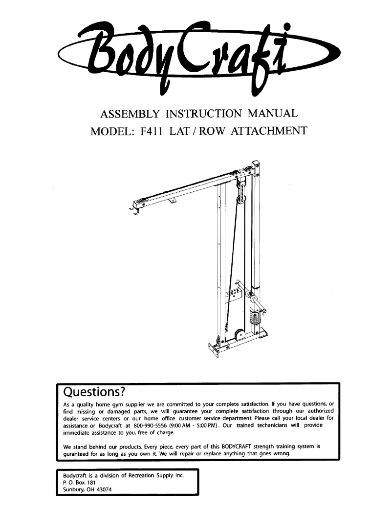 First page image of the manual for F411